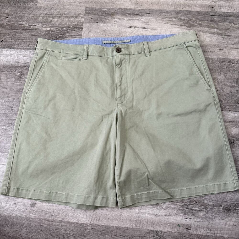L L Bean Standard Fit Lake Washed Chino Short Mens Size 42 Green Stretch 286392